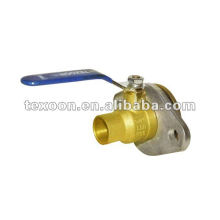 2-PCS Flange brass ball valve CF1 solder 600PSI